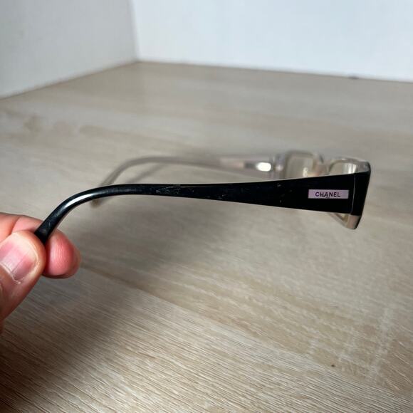 Chanel 3091 c.851 Eyeglasses Black Pink Cream PARTS ONLY 53-16-135 - Picture 4 of 11